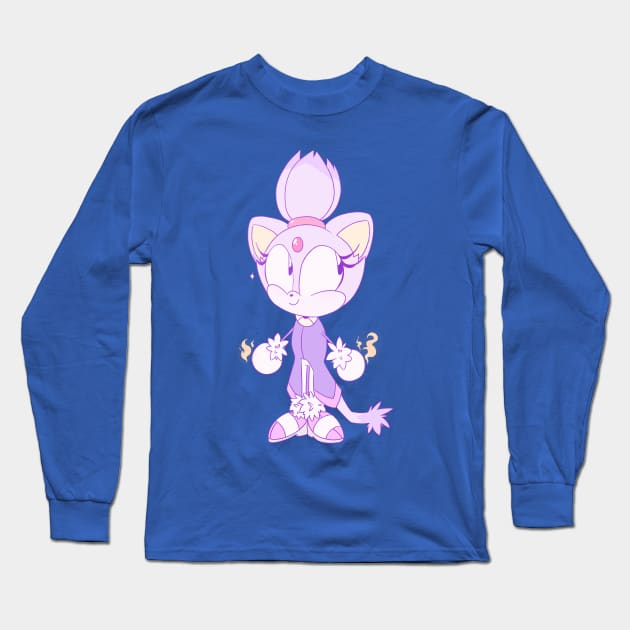 Classic Blaze the Cat Long Sleeve T-Shirt by SpookytheKitty2001